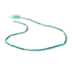 2mm Turquoise Micro Faceted Round Beads 12.5 inch 192 pieces (ONLINE ORDER ONLY)