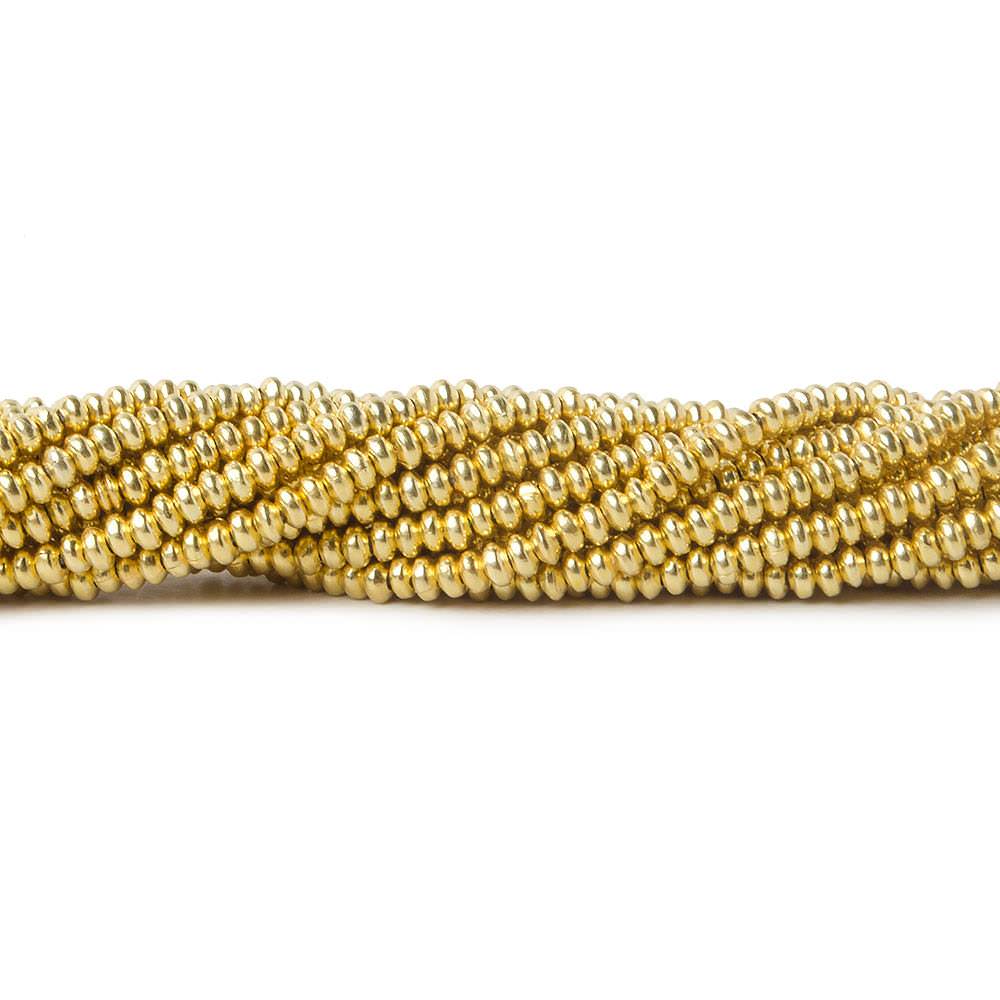 2mm Vermeil Plain Disc 8 inch 168 beads (ONLINE ORDER ONLY)