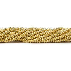 2mm Vermeil Plain Disc 8 inch 168 beads (ONLINE ORDER ONLY)