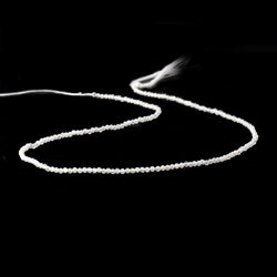 2mm White Moonstone micro faceted rondelle beads 12.5 inch 190 pieces