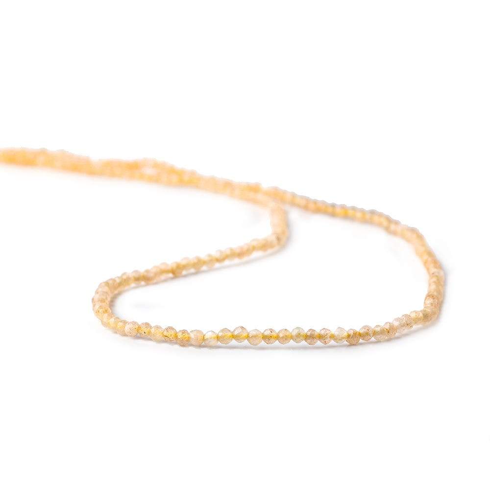 2mm Yellow Aventurine microfaceted round beads 13 inch 175 pieces (ONLINE ORDER ONLY)