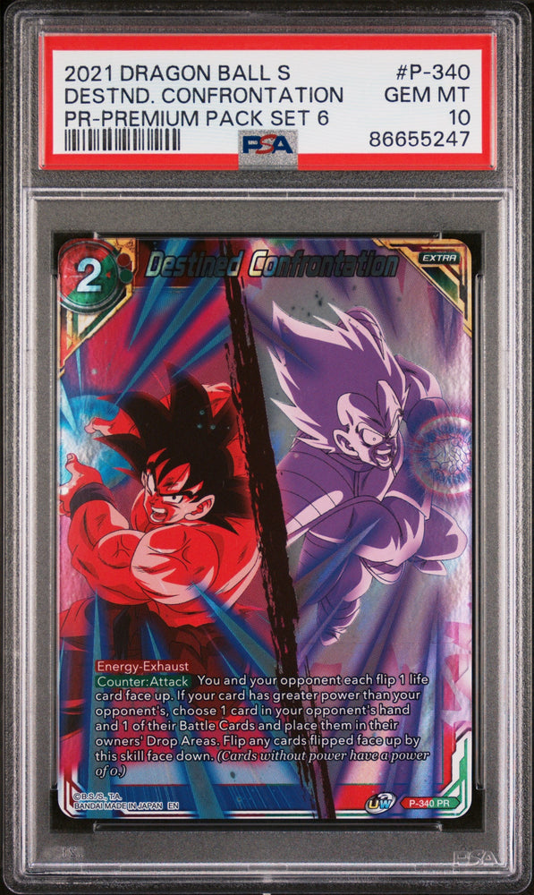 2021 DRAGON BALL SUPER DESTND. CONFRONTATION #P-340 - PSA 10 (Online Order Only)