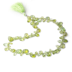 3-13x10mm Peridot Faceted Multiple Shape Beads 16 inch 139 pieces