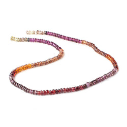 3-3.5mm Multi Gemstone Plain Rondelle Beads 13.5 inch 160 pieces (ONLINE ORDER ONLY)