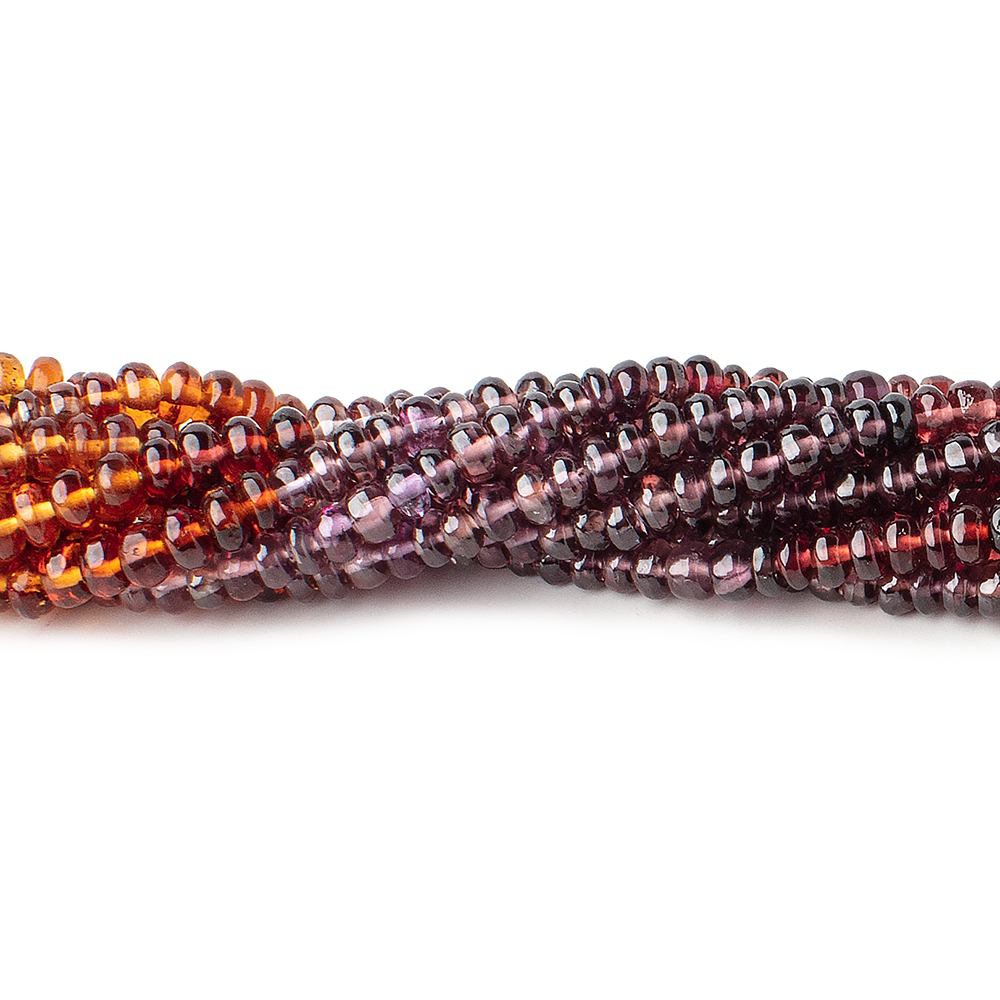 3-3.5mm Multi Gemstone Plain Rondelle Beads 13.5 inch 160 pieces (ONLINE ORDER ONLY)