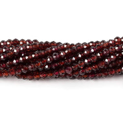 3-3.5mm Pyrope Garnet micro faceted rondelle beads 13 inch 115 pieces (ONLINE ORDER ONLY)