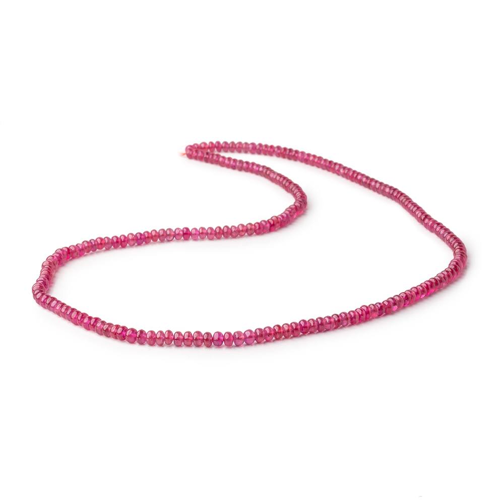 3.2-3.6mm Ruby Plain Rondelle Beads 11 inch 138 pieces (ONLINE ORDER ONLY)