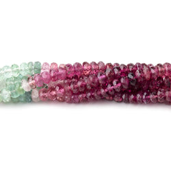 3-4.5mm Multi Color Tourmaline Faceted Rondelle Beads 15 inch 187 pieces AA (ONLINE ORDER ONLY)