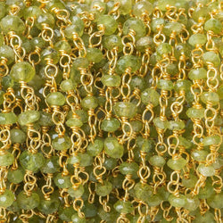3-4mm Idocrase Gold plated Chain by the foot (ONLINE ORDER ONLY)
