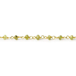 3-4mm Idocrase Gold plated Chain by the foot (ONLINE ORDER ONLY)