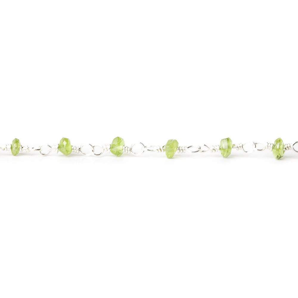 3-4mm Idocrase Silver plated Chain by the foot (ONLINE ORDER ONLY)