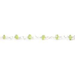 3-4mm Idocrase Silver plated Chain by the foot (ONLINE ORDER ONLY)