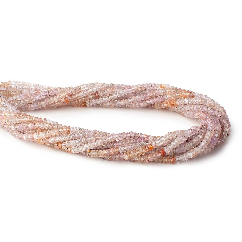 3-4mm Multi Color Topaz faceted rondelle beads 18 inch 200 pieces A grade