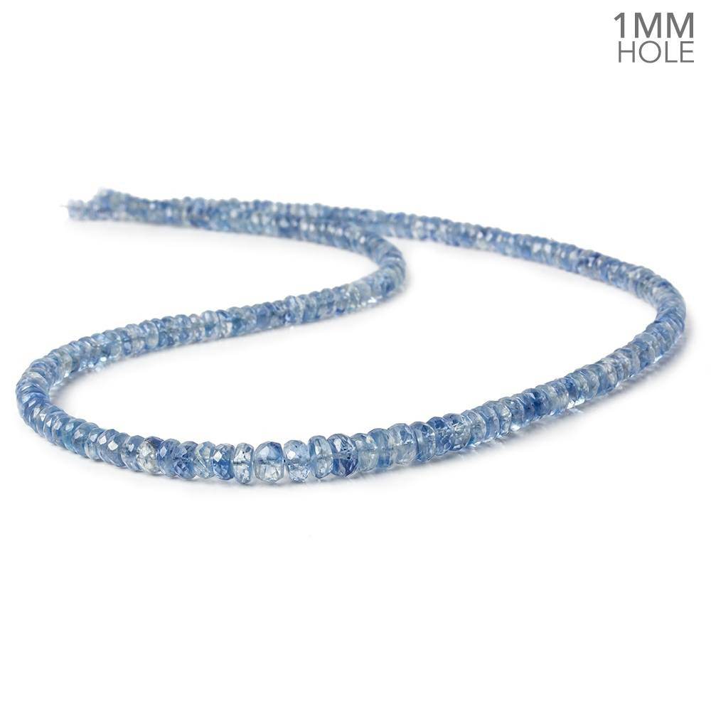 3-5mm Kyanite faceted rondelle beads 18 inches 218 pieces 1mm drill hole (ONLINE ORDER ONLY)