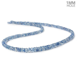 3-5mm Kyanite faceted rondelle beads 18 inches 218 pieces 1mm drill hole (ONLINE ORDER ONLY)