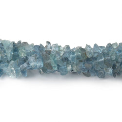 3-5mm Light Blue Aquamarine Raw Crystal Beads 16 inch 175 pieces