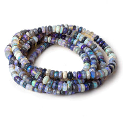 3-5mm Lilac Purple Australian Opal faceted rondelles 18 inch 205 beads AAA (ONLINE ORDER ONLY)