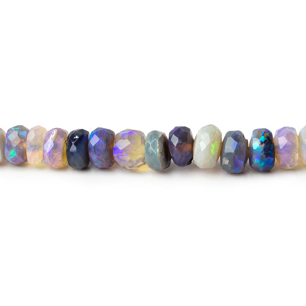 3-5mm Lilac Purple Australian Opal faceted rondelles 18 inch 205 beads AAA (ONLINE ORDER ONLY)