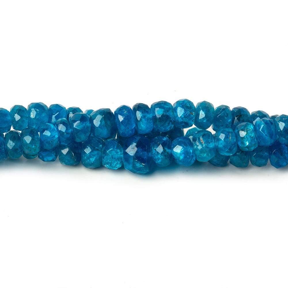 3-5mm Neon Blue Apatite Faceted Rondelle Beads 15.5 inch 156 pieces A (ONLINE ORDER ONLY)