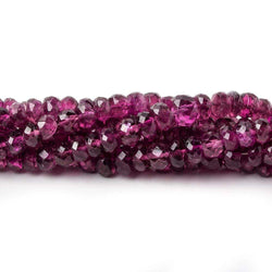 3-5mm Rubelite Faceted Rondelle Beads 16 inch 202 pcs (ONLINE ORDER ONLY)