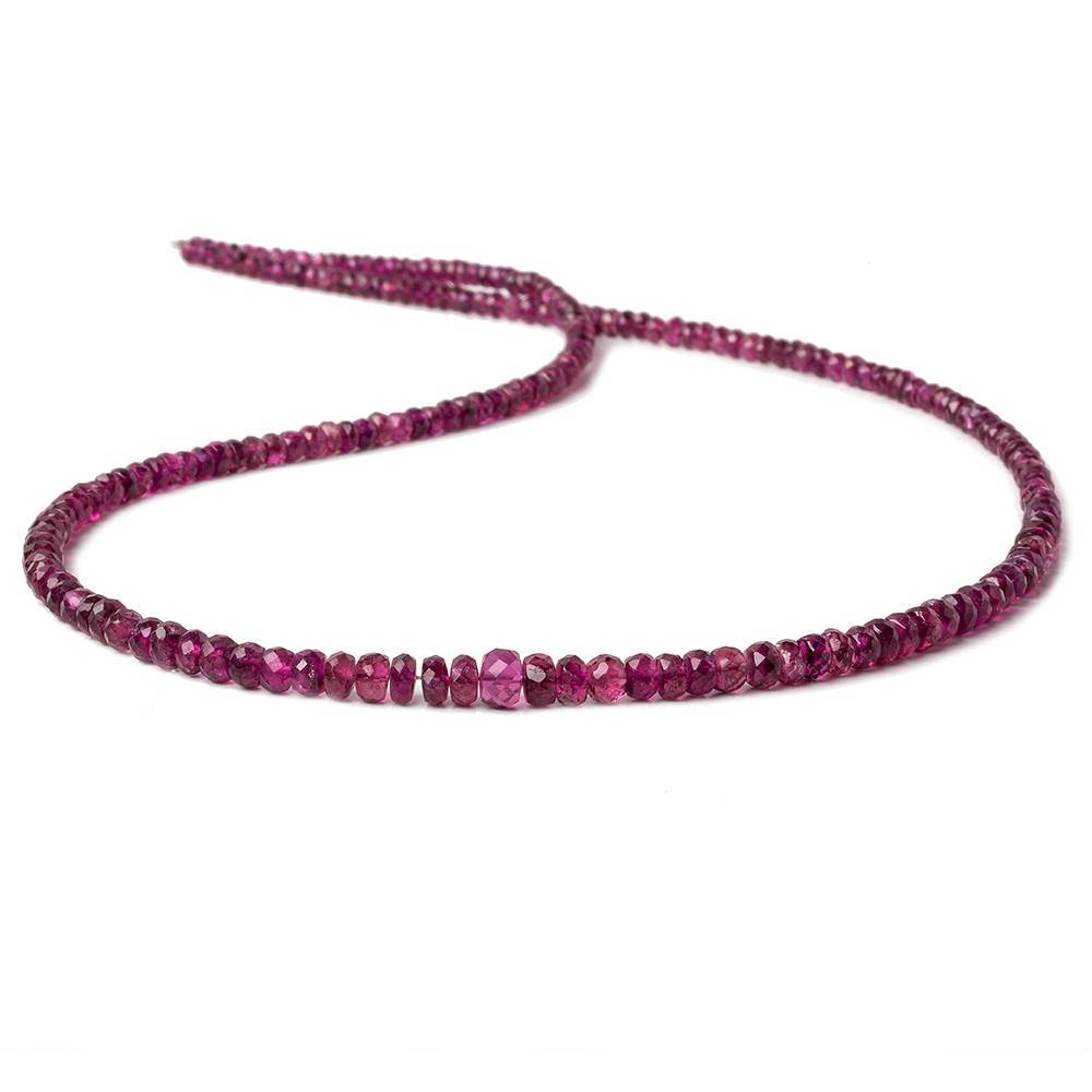 3-5mm Rubelite Faceted Rondelle Beads 16 inch 202 pcs (ONLINE ORDER ONLY)