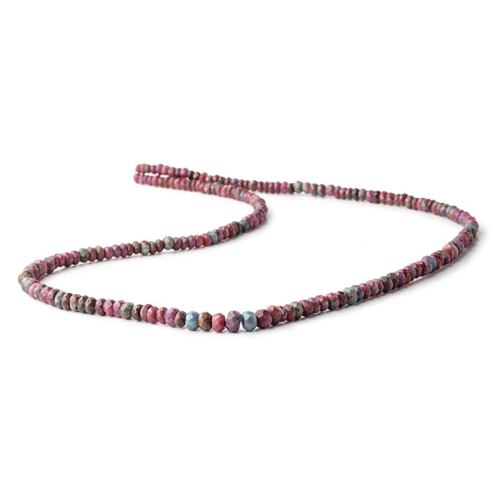 3-5mm Ruby in Zoisite Faceted Rondelle Beads 17 inch 190 pieces (ONLINE ORDER ONLY)