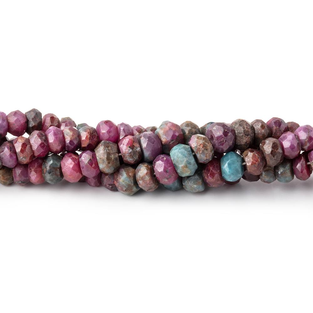 3-5mm Ruby in Zoisite Faceted Rondelle Beads 17 inch 190 pieces (ONLINE ORDER ONLY)