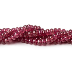 3-5mm Ruby Plain Rondelles 16 inch 159 beads (ONLINE ORDER ONLY)