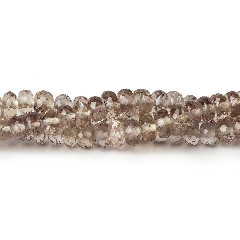 3-5mm Smoky Brown Scapolite faceted rondelles 18 inch 190 beads AAA