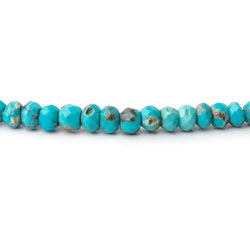 3-5mm Turquoise Faceted Rondelle Beads 16 inch 178 pieces (ONLINE ORDER ONLY)