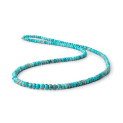 3-5mm Turquoise Faceted Rondelle Beads 16 inch 178 pieces (ONLINE ORDER ONLY)