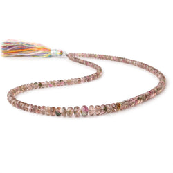 3-6.5mm Multi Color Tourmaline Faceted Rondelle Beads 15 inch 154 pieces
