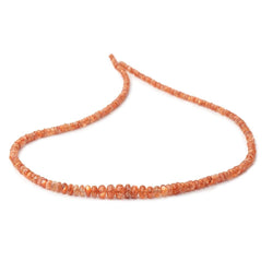 3-6.5mm Sunstone plain rondelle Beads 18 inch 227 pieces (ONLINE ORDER ONLY)