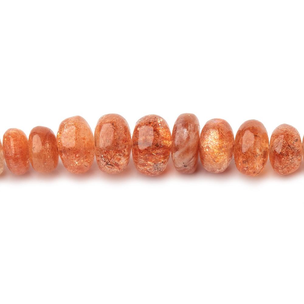 3-6.5mm Sunstone plain rondelle Beads 18 inch 227 pieces (ONLINE ORDER ONLY)