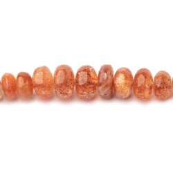 3-6.5mm Sunstone plain rondelle Beads 18 inch 227 pieces (ONLINE ORDER ONLY)