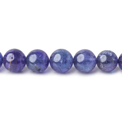 3-6mm Tanzanite plain round beads 15 inch 83 beads AA (ONLINE ORDER ONLY)