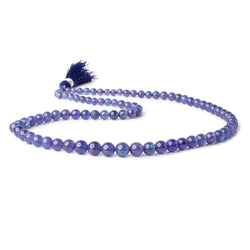 3-6mm Tanzanite plain round beads 15 inch 83 beads AA (ONLINE ORDER ONLY)