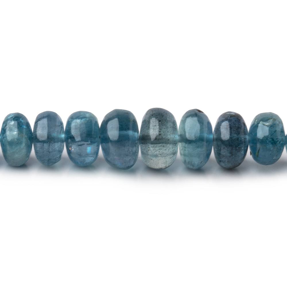 3-7mm Aquamarine plain rondelle beads 17 inch 190 pieces A (ONLINE ORDER ONLY)