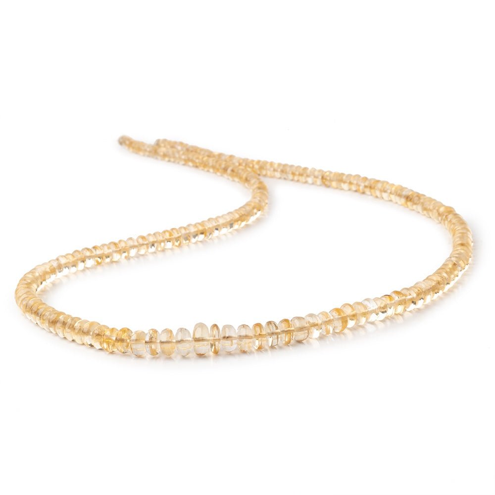 3-7mm Citrine Plain Rondelle Beads 18 inch 187 pieces AA (ONLINE ORDER ONLY)