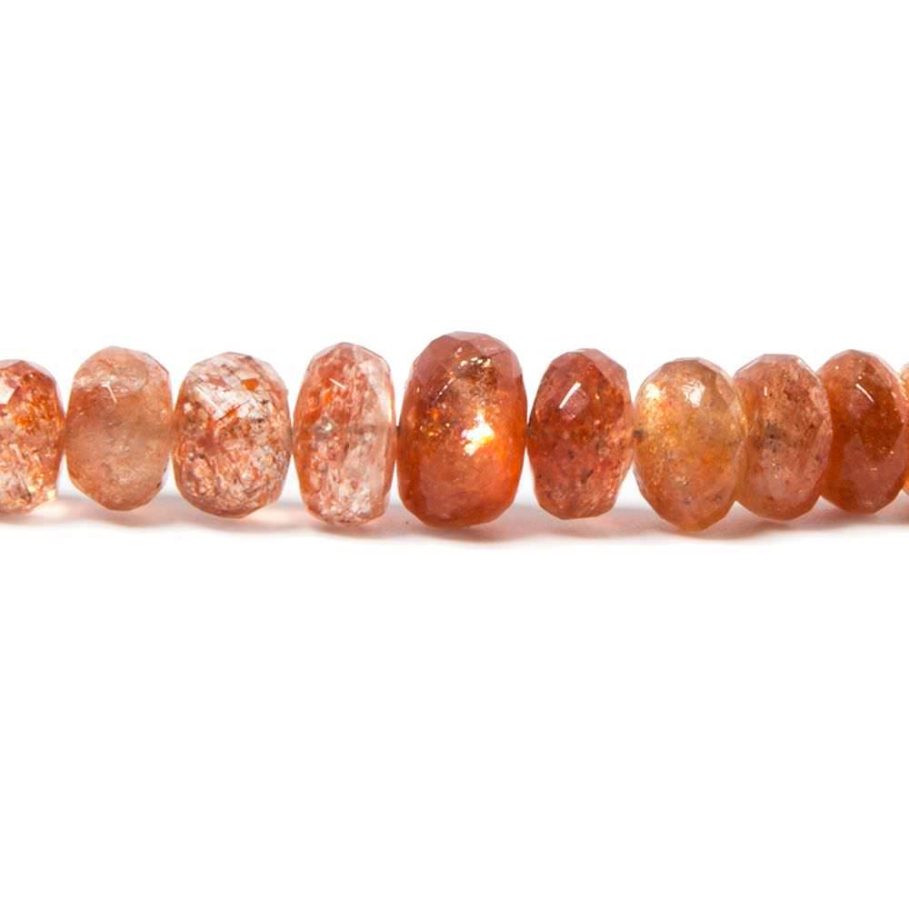 3-7mm Sunstone Faceted Rondelle Beads 18 inch 160 pieces