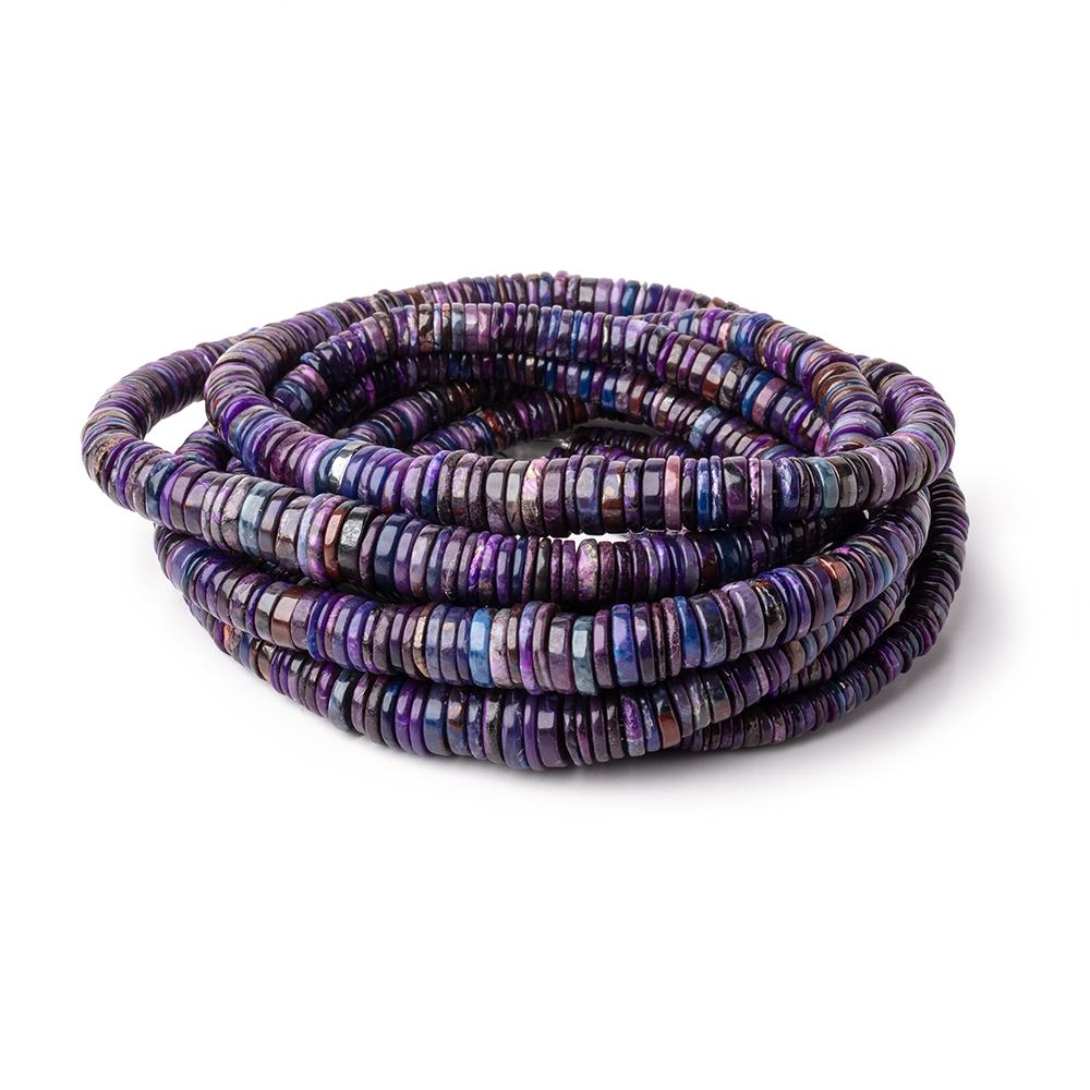 3-8.5mm Sugilite Plain Heishi Beads 18 inch 400 pieces AAA (ONLINE ORDER ONLY)