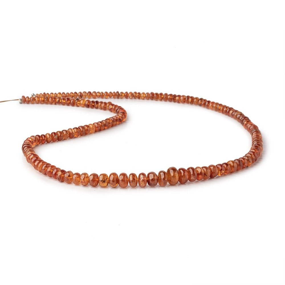 3-8mm Mandarin Garnet Plain Rondelle 14 inch 120 pieces (ONLINE ORDER ONLY)