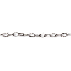 3 Feet - 2x4mm Elongated Corrugated Oval Link Chain (ONLINE ORDER ONLY)