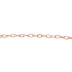 3 Feet - 2x4mm Elongated Corrugated Oval Link Chain (ONLINE ORDER ONLY)