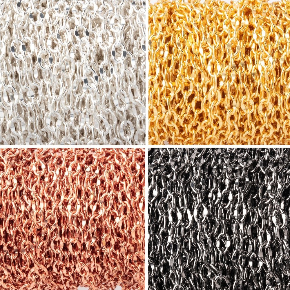 3 Feet - 3mm Divot Oval Link Chain (ONLINE ORDER ONLY)
