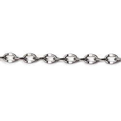 3 Feet - 3mm Divot Oval Link Chain (ONLINE ORDER ONLY)