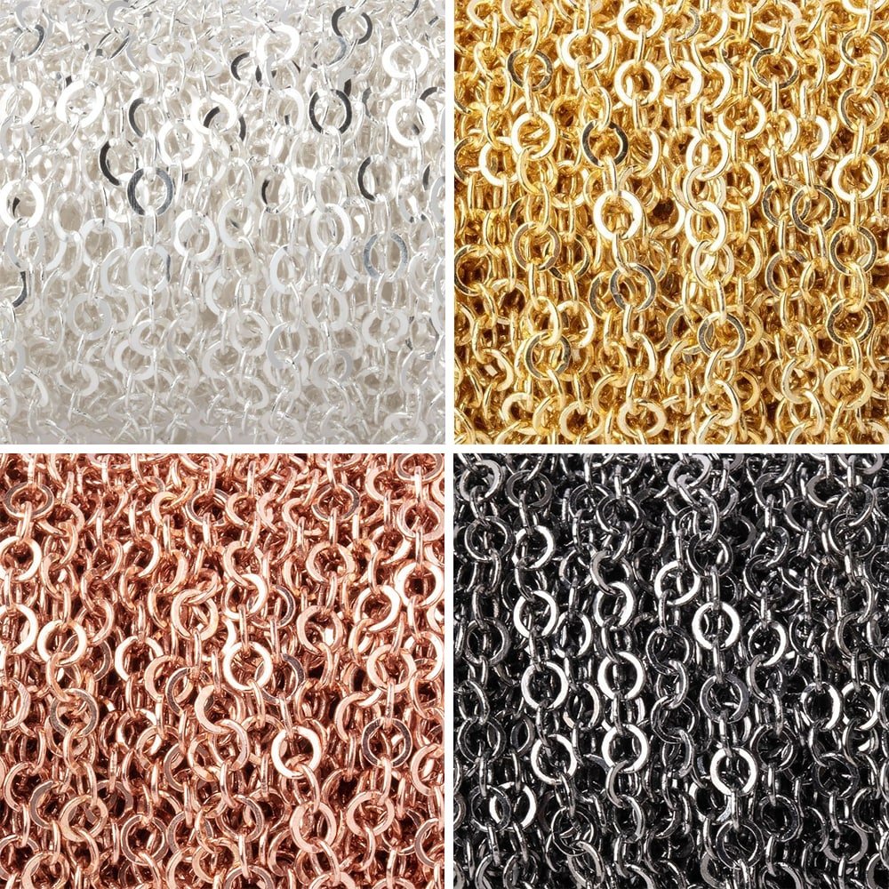 3 Feet - 3mm Flat Round Link Chain (ONLINE ORDER ONLY)