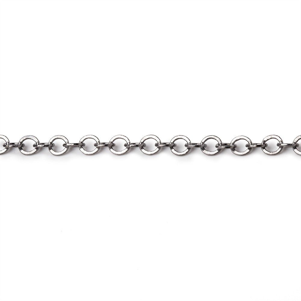 3 Feet - 3mm Flat Round Link Chain (ONLINE ORDER ONLY)