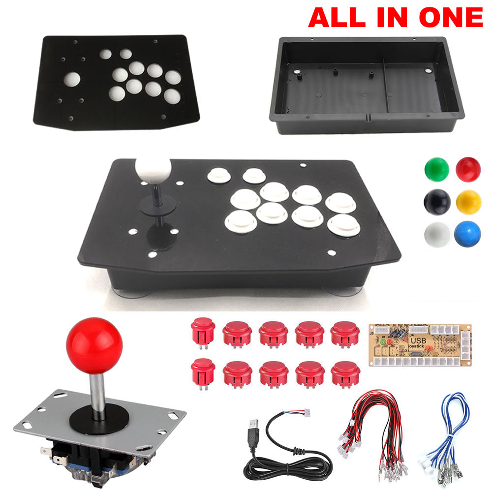 DIY Arcade Joystick Kits All In On 2Pin Cable 10 Buttons PC Joystick Unassembled (Online Only)