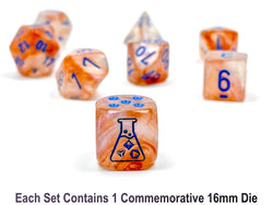 Borealis® Polyhedral Rose Gold/light blue Luminary™ 7-Die Set (Online Only)
